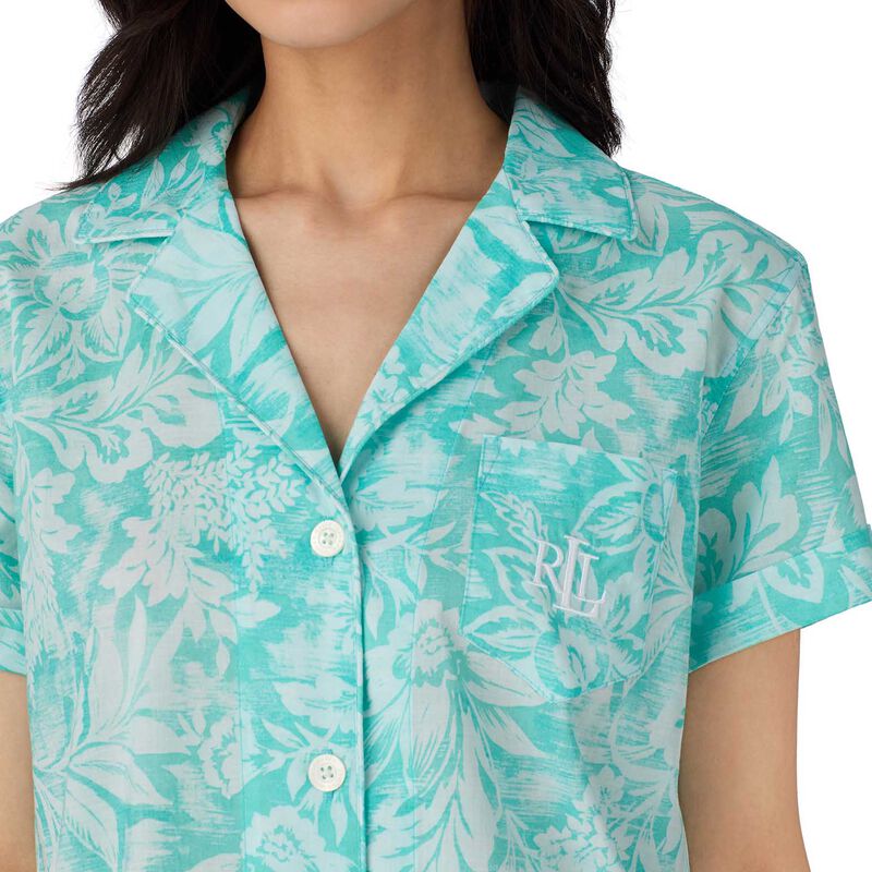 Lauren Ralph Lauren Cotton Lawn S/S Notch Collar Pajama Set image number 2